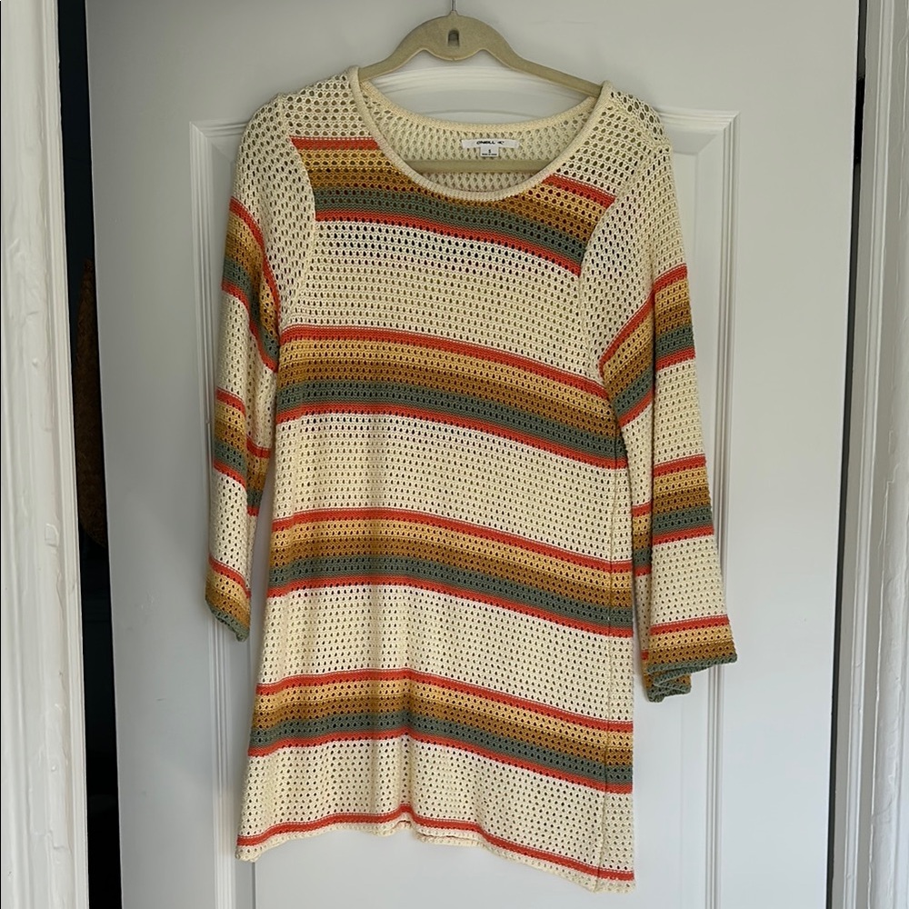 O'Neill Cream and Orange Mini Dress